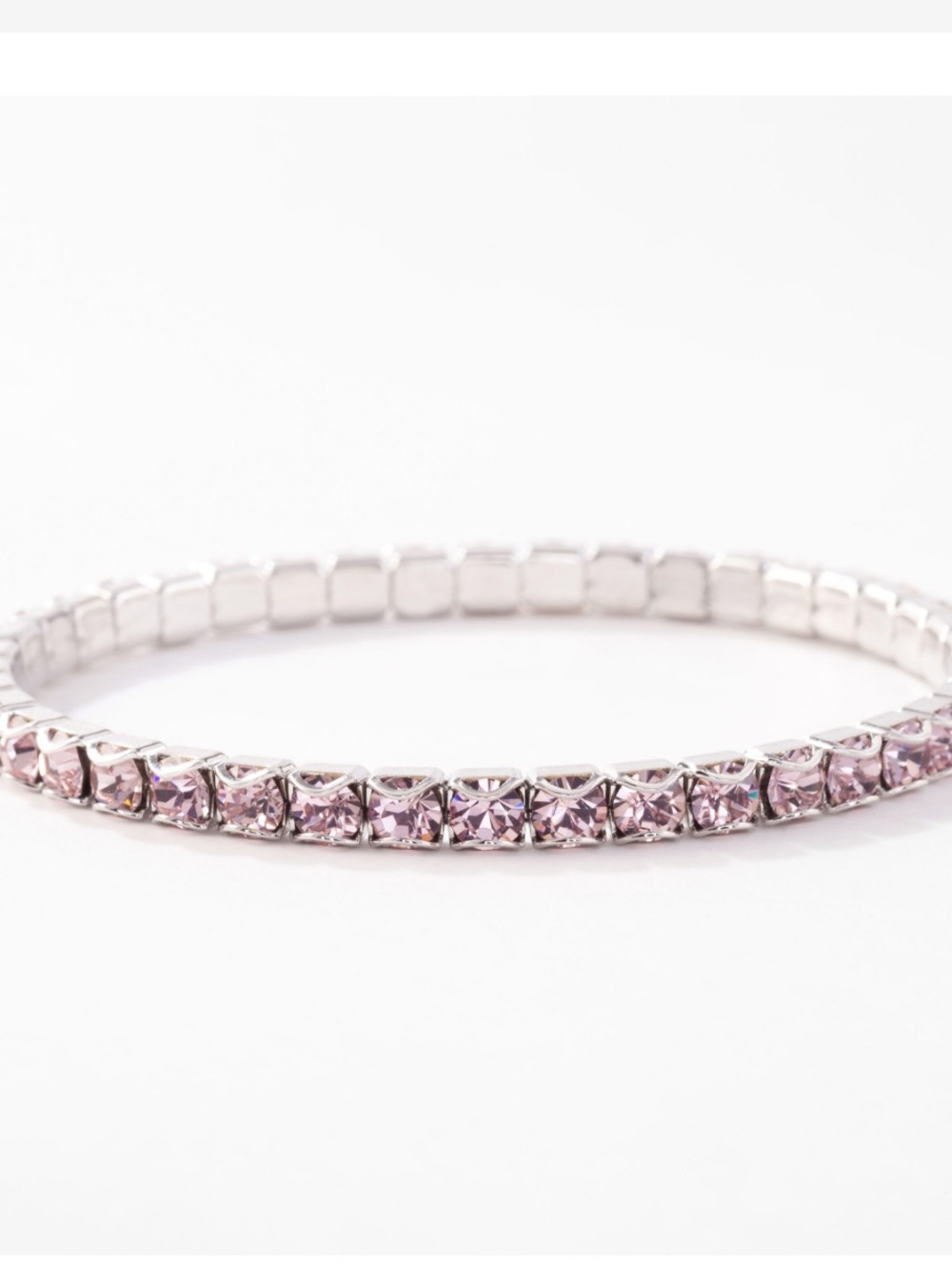 NWT Touchstone Crystal “Birthstone Stretch Bracelet, June” (light amethyst)